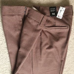 The Limited pink houndstooth trousers